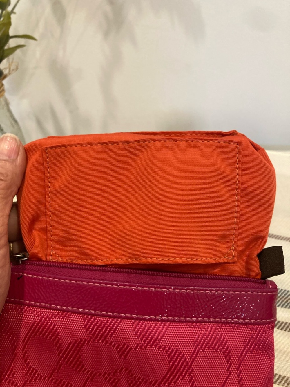 Coach Hot Pink Wristlet Signature Jacquard Wristlet Clutch - Picture 7 of 12